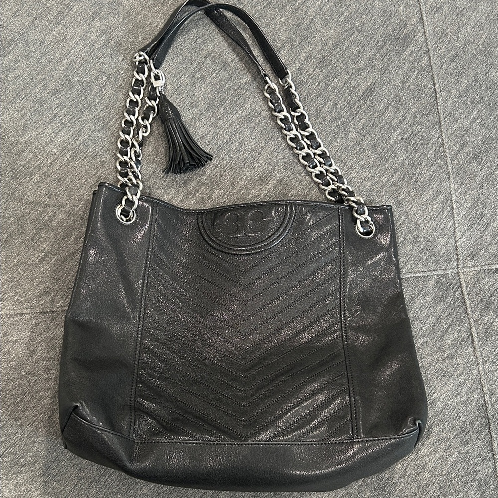 Tory Burch Fleming Distressed Leather Tote